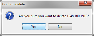 Example Confirm delete dialog box.