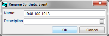 Rename Synthetic Events dialog box. Rename Synthetic Events dialog box.
