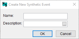 Create New Synthetic Event dialog box. Create New Synthetic Event dialog box.