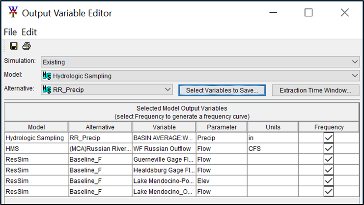 Output Variable Editor Output Variable Editor