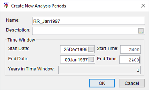 Create New Analysis Periods Dialog Box Create New Analysis Periods Dialog Box