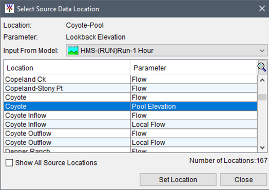 Select Source Data Location Dialog Box Select Source Data Location Dialog Box