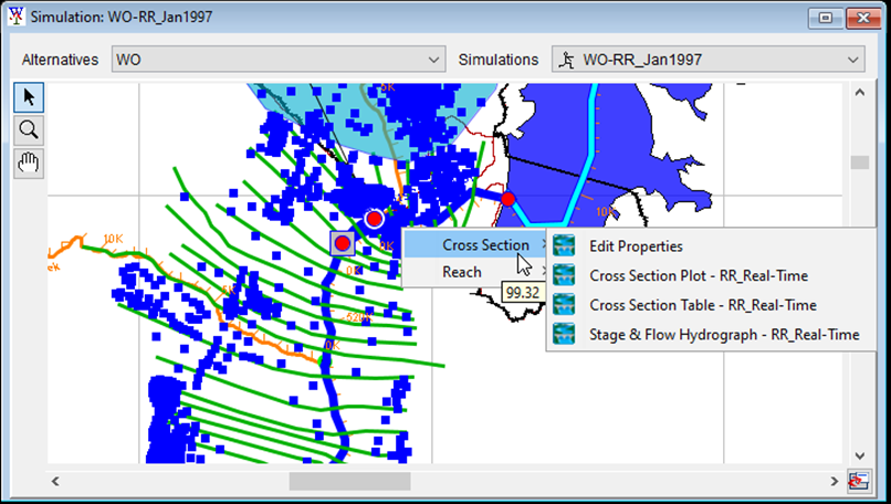 Simulation Map Window - Zoomed-In - Schematic Elements Simulation Map Window - Zoomed-In - Schematic Elements