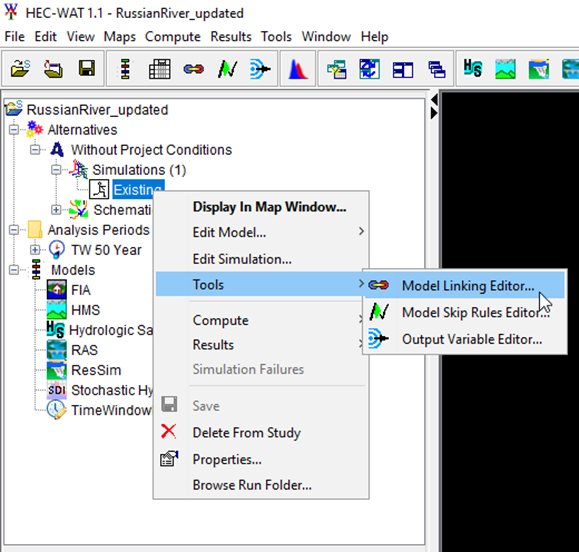 Study Tree - FRA Simulation Existing - Shortcut Menu Commands Study Tree - FRA Simulation Existing - Shortcut Menu Commands