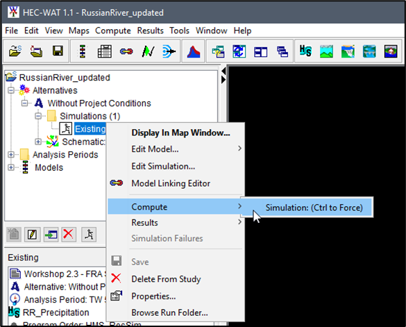 Study Tree - Existing Shortcut Compute Submenu Study Tree - Existing Shortcut Compute Submenu