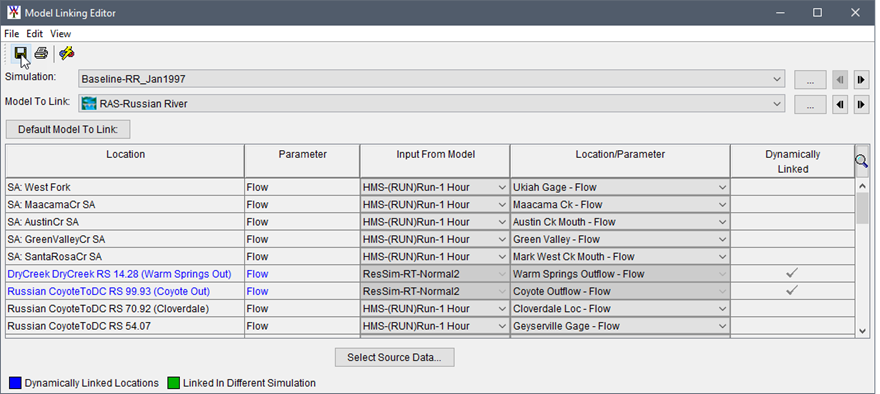 Model Linking Editor - RAS-Russian River - Dynamically Linked Model Linking Editor - RAS-Russian River - Dynamically Linked