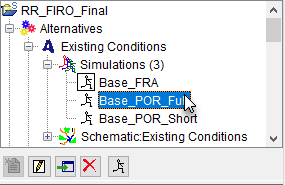 Study Pane with a simulation selected for demonstrating Action Tools availability