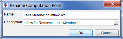 Rename Computation Point dialog box.