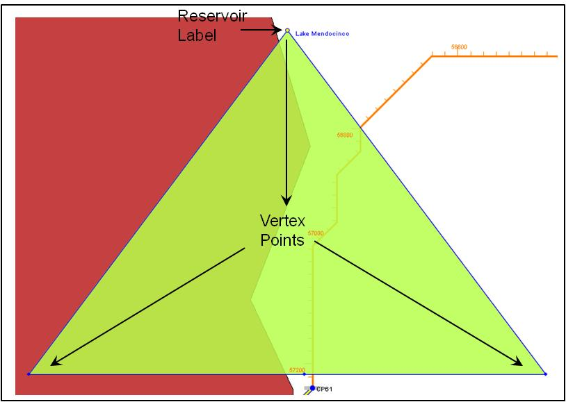 Example reservoir pool added to the schematic map window.