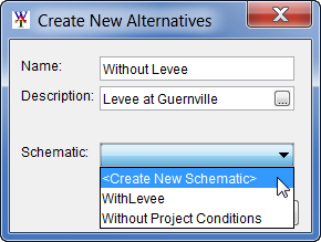 Create New Alternatives dialog box.