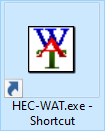 HEC-WAT executable shortcut icon.