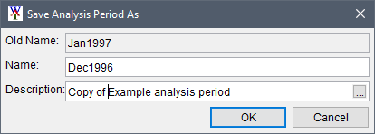 Example Save Analysis Period As dialog box.