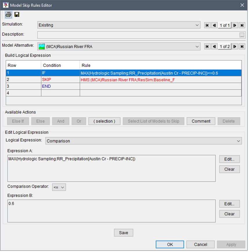 Inaccurate - Model Skip Rules Editor