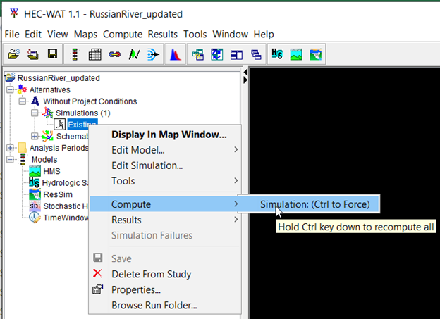 Study Tree-  Existing Shortcut Compute Submenu