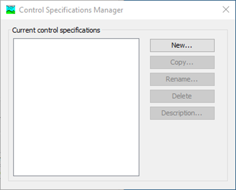 HEC-HMS - Control Specifications Manager Dialog Box