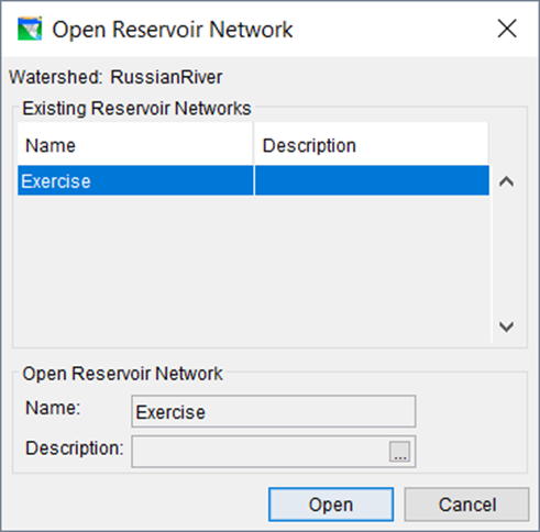HEC-ResSim - Open Reservoir Network