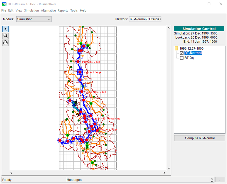 HEC-ResSim Main Window - Simulation Module