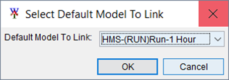 Select Default Model to Link Dialog Box