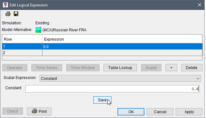 Expression B - Edit Logical Expression Dialog - Scalar Expression