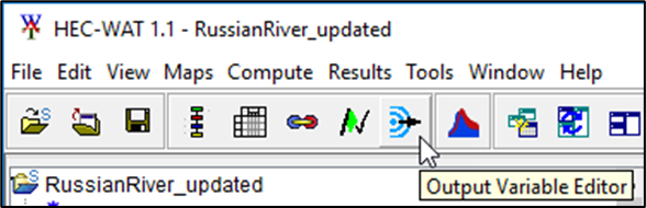 HEC-WAT Toolbar - Output Variable Editor Icon