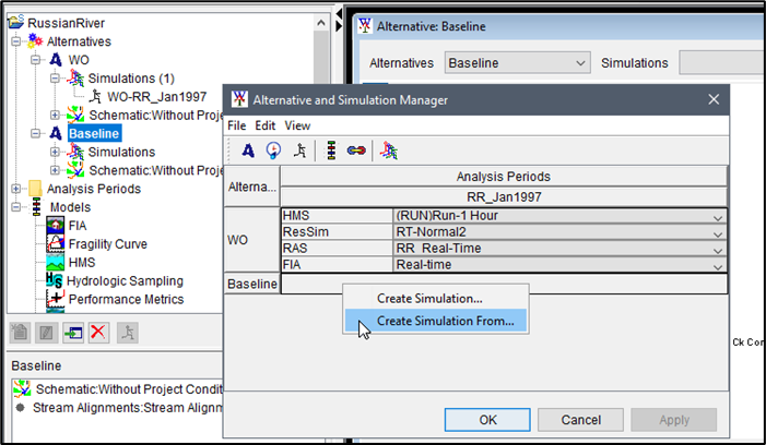 Alternative and Simulation Manager - Create Simulation From - Command Alternative and Simulation Manager - Create Simulation From - Command