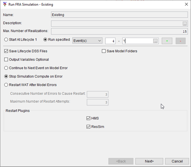Running an Event Simulation