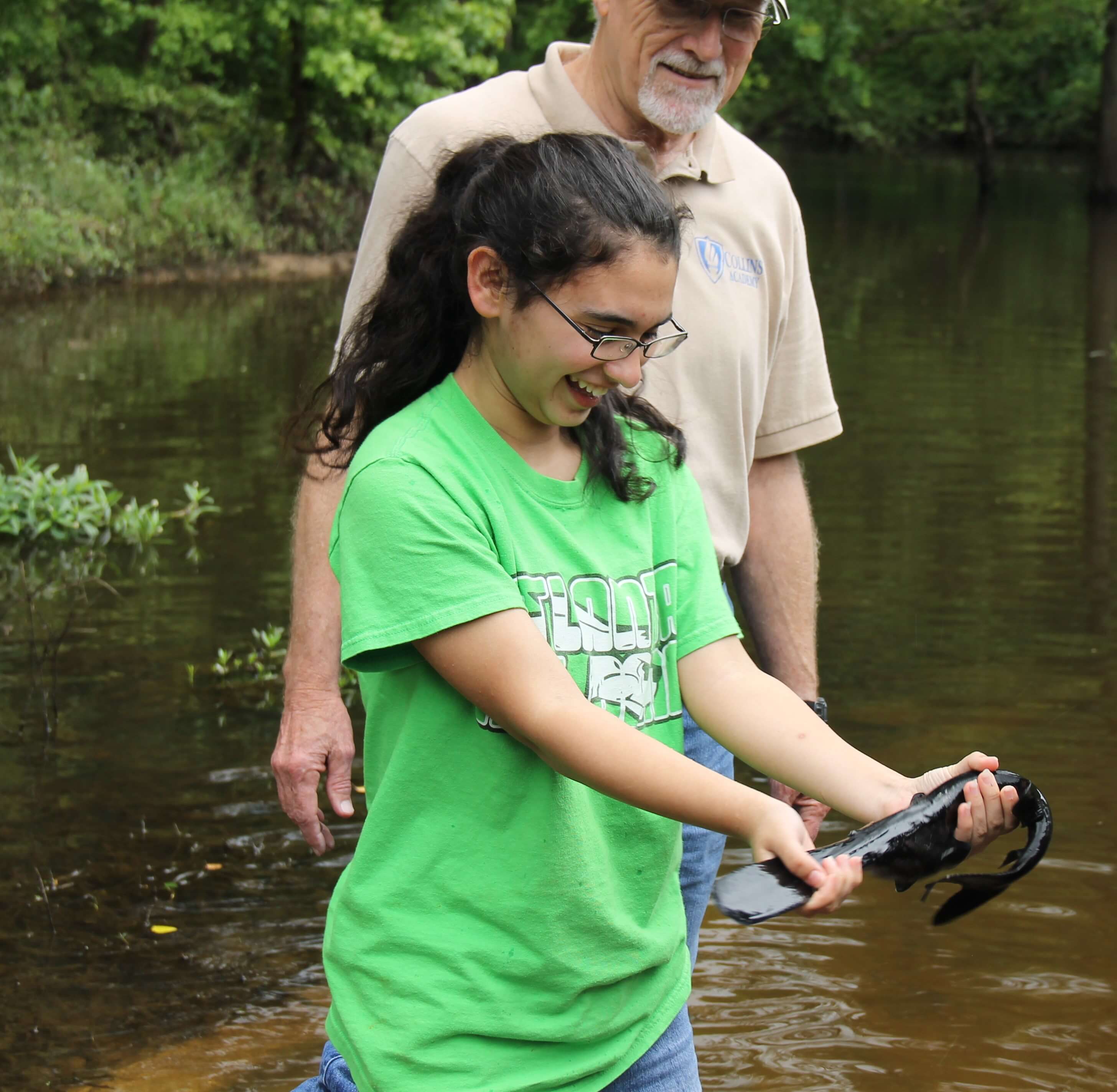 Paddlefish released in the Caddo Lake, Big Cypress Bayou water system.  Water releases are timed to encourage Paddlefish spawning.