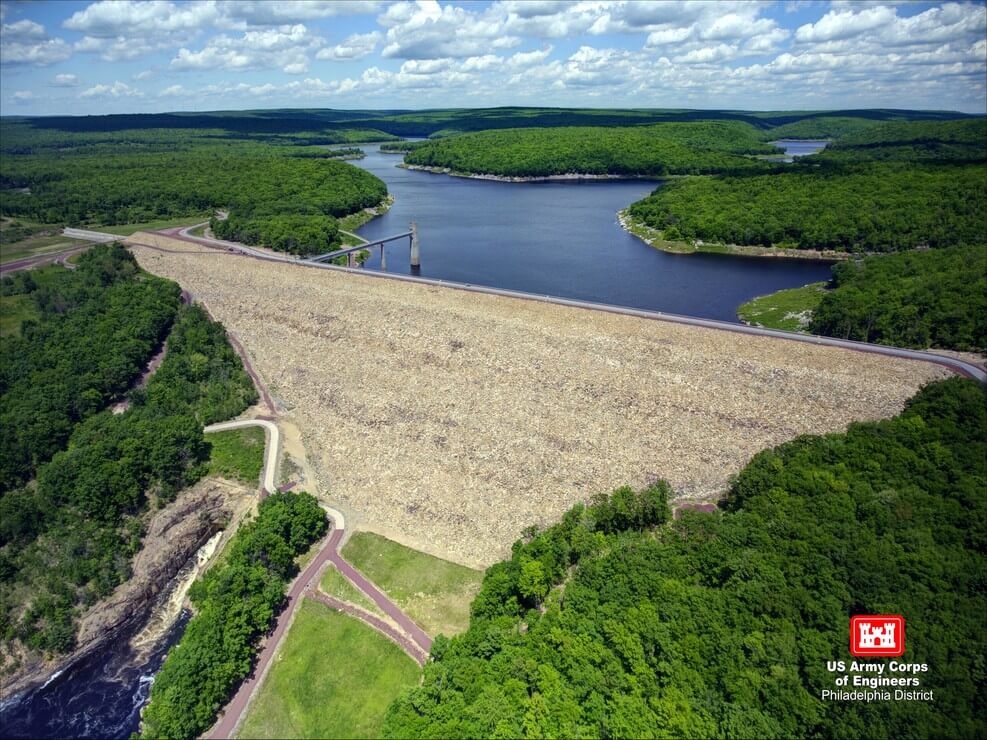 The F.E. Walter Dam was constructed by the U.S. Army Corps of Engineers on the  Lehigh River in 1961 and has prevented more than $222 million in flood damages. It also supports downstream recreation on the Lehigh River with planned fishing and whitewater rafting water releases.